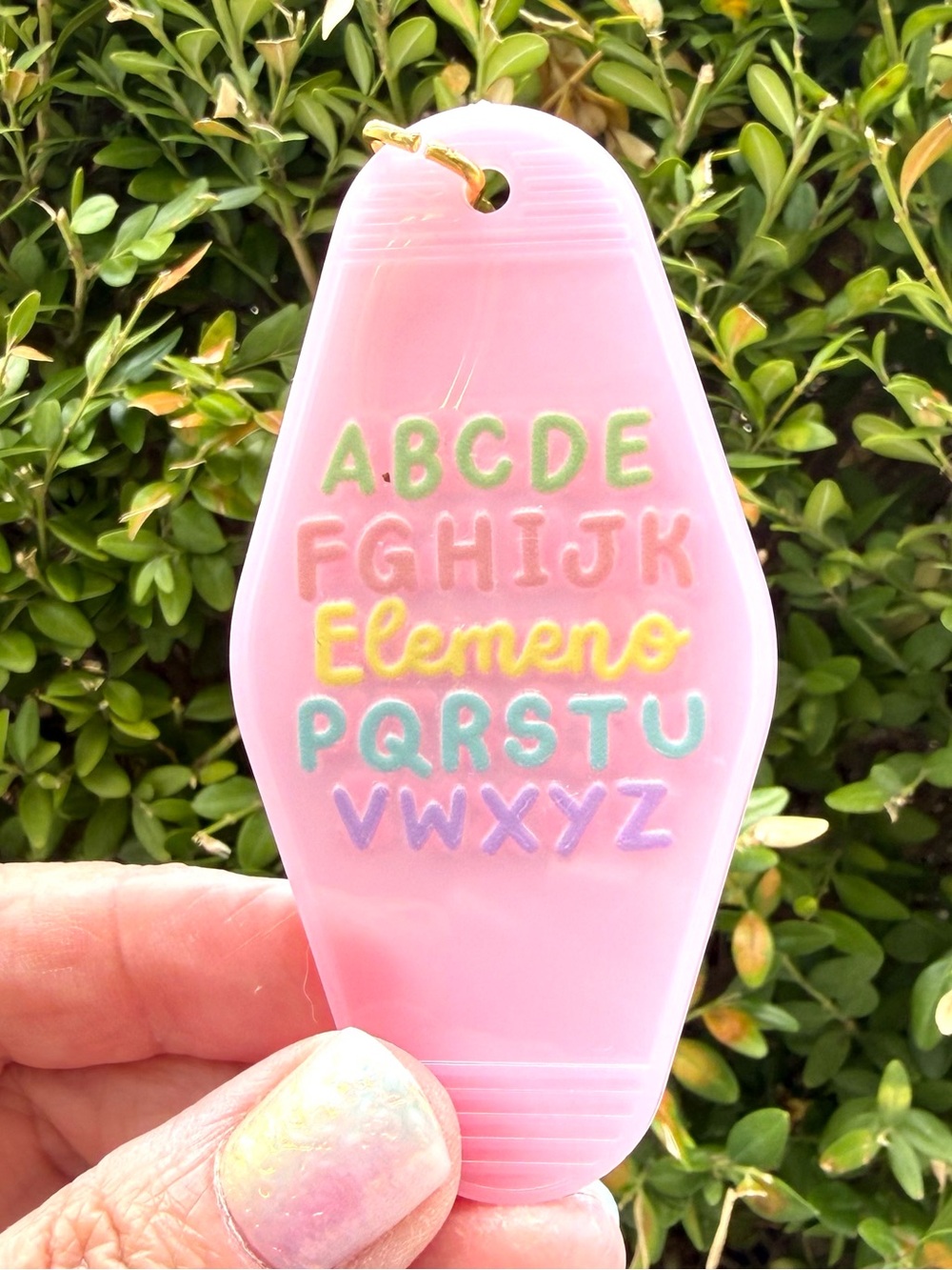 Vintage style motel key 3.5” keychain teacher gift idea